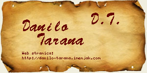 Danilo Tarana vizit kartica